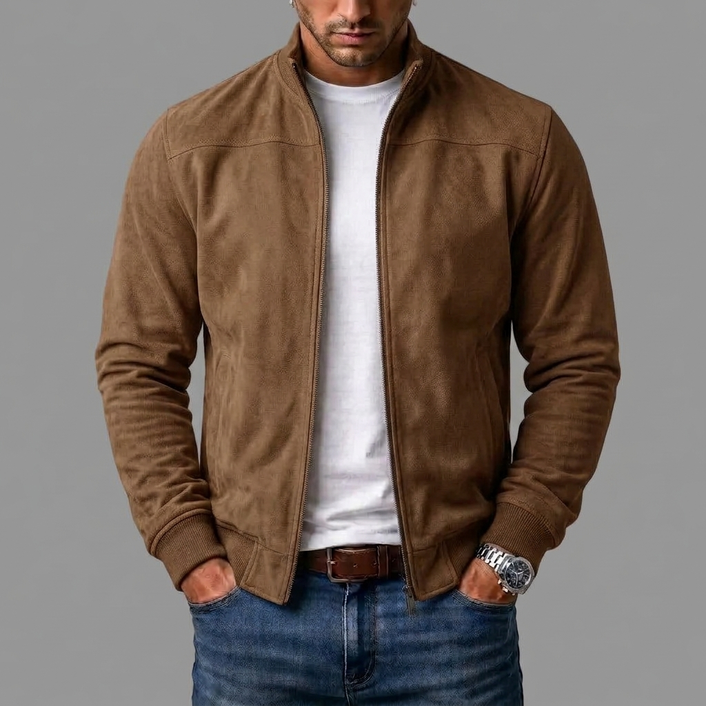 Sommerfeld | Elegante Wildleder-Bomberjacke für Herren (1 Kaufen, 1 GRATIS dazu)