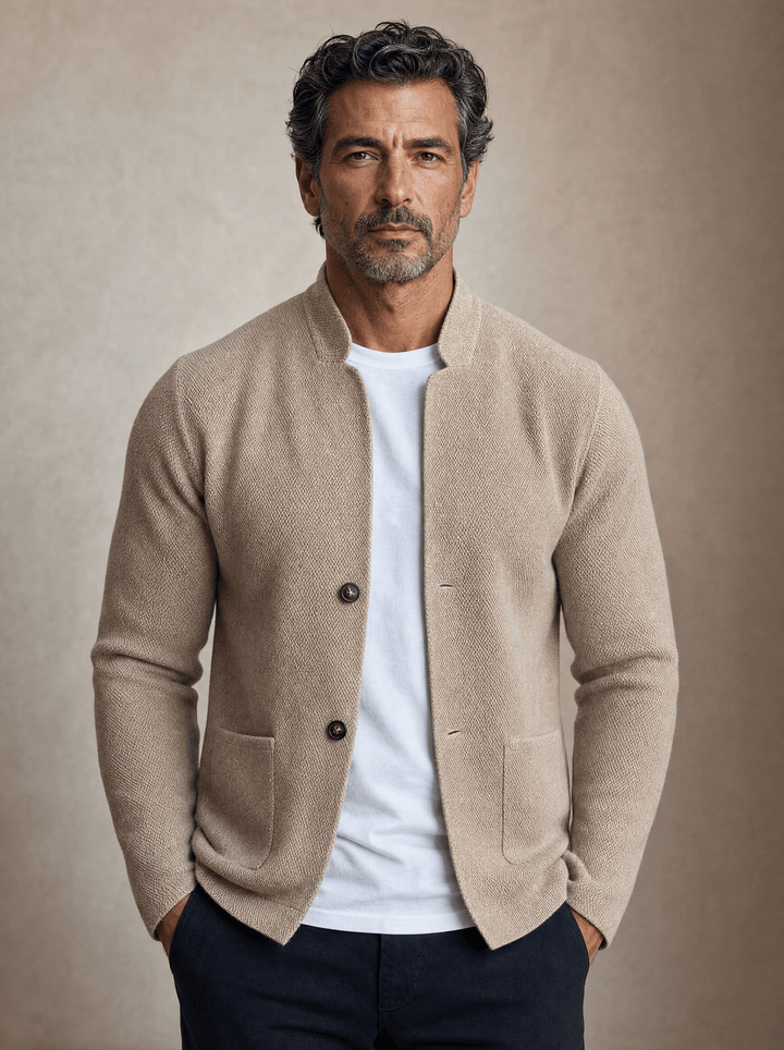 Sommerfeld | Strickblazer für Herren mit Stehkragen