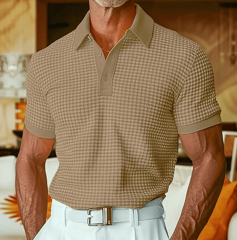 Sommerfeld | Polohemd mit Karomuster und Struktur (1 kaufen, 1 GRATIS dazu)