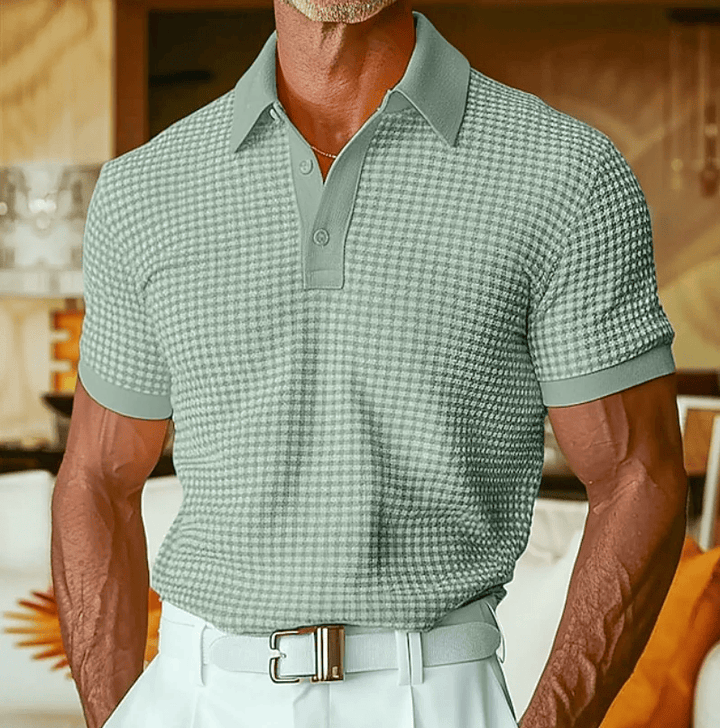 Sommerfeld | Polohemd mit Karomuster und Struktur (1 kaufen, 1 GRATIS dazu)