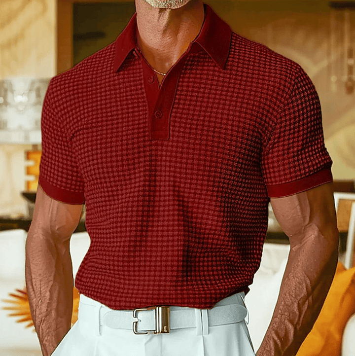Sommerfeld | Polohemd mit Karomuster und Struktur (1 kaufen, 1 GRATIS dazu)