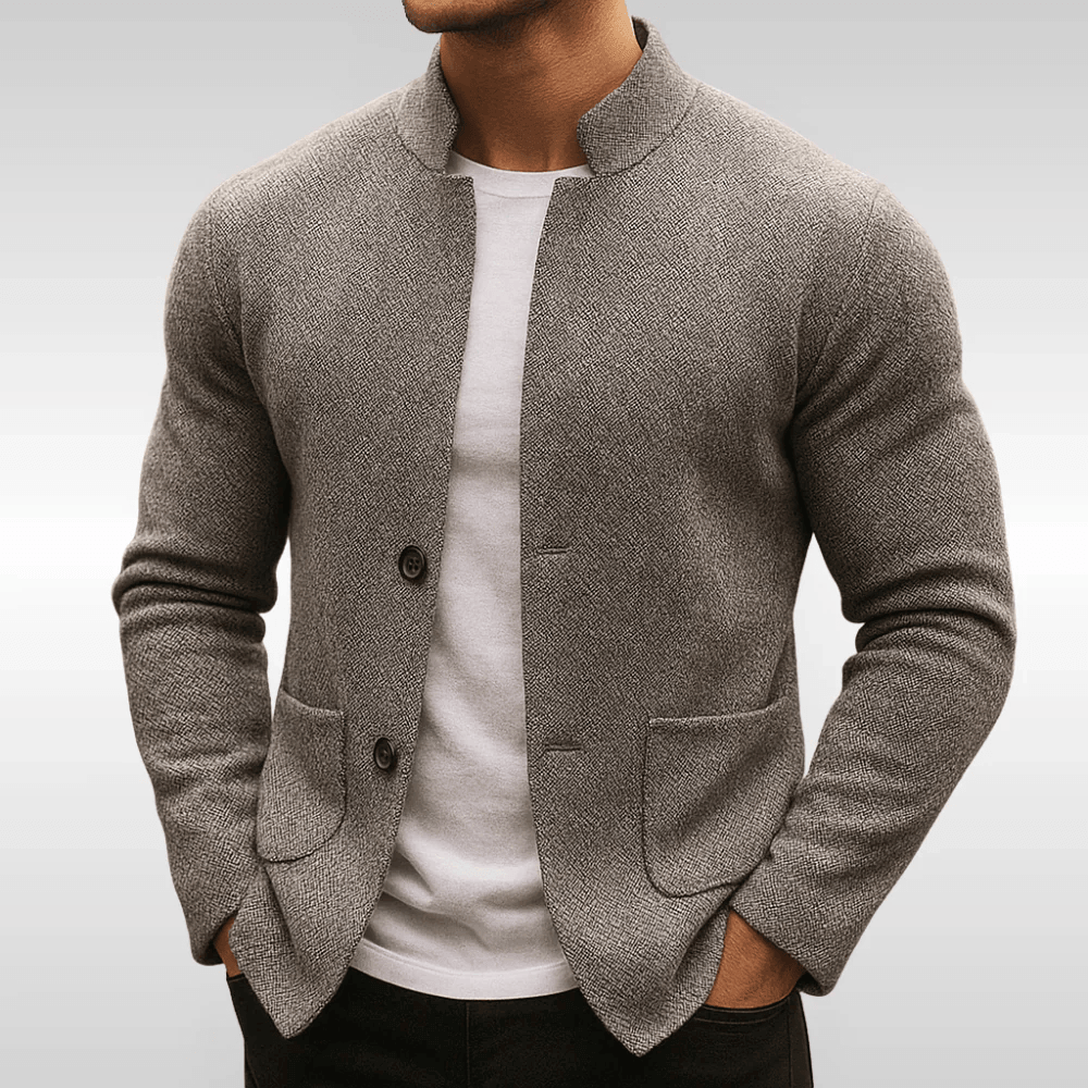 Sommerfeld | Strickblazer für Herren mit Stehkragen