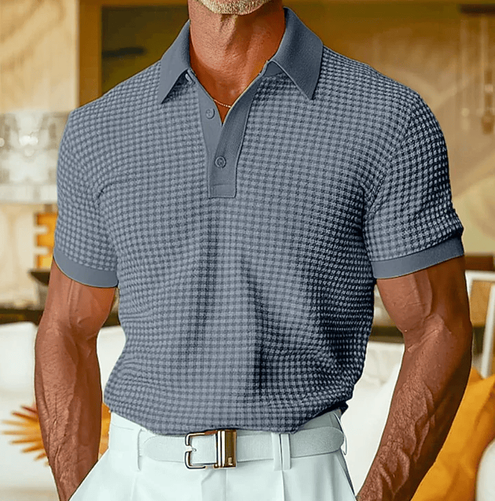 Sommerfeld | Polohemd mit Karomuster und Struktur (1 kaufen, 1 GRATIS dazu)