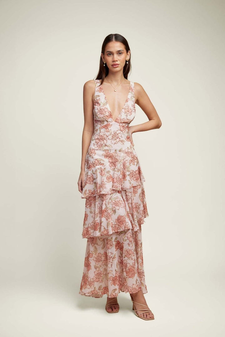 Sommerfeld | Florales Volant Maxi Kleid