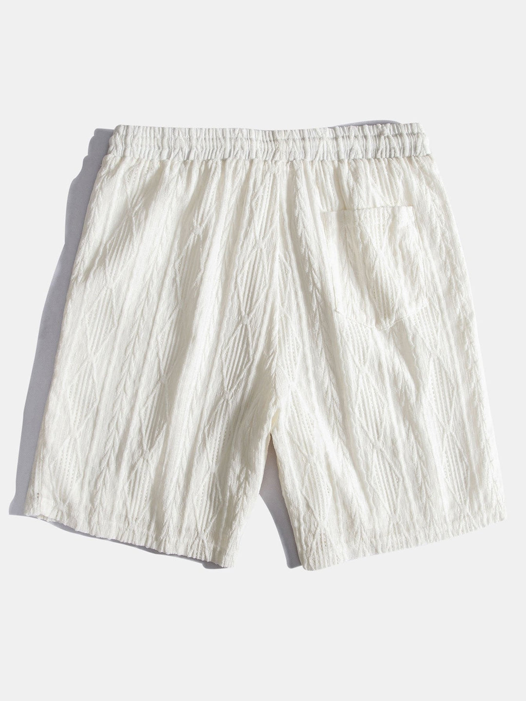 Geometrisches Jacquard-Kubanisches Hemd mit Ösen & strukturierte Shorts mit Futter