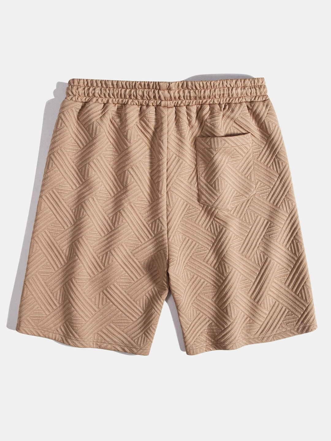 Textur Jacquard Hemd & Shorts mit Knopfleiste