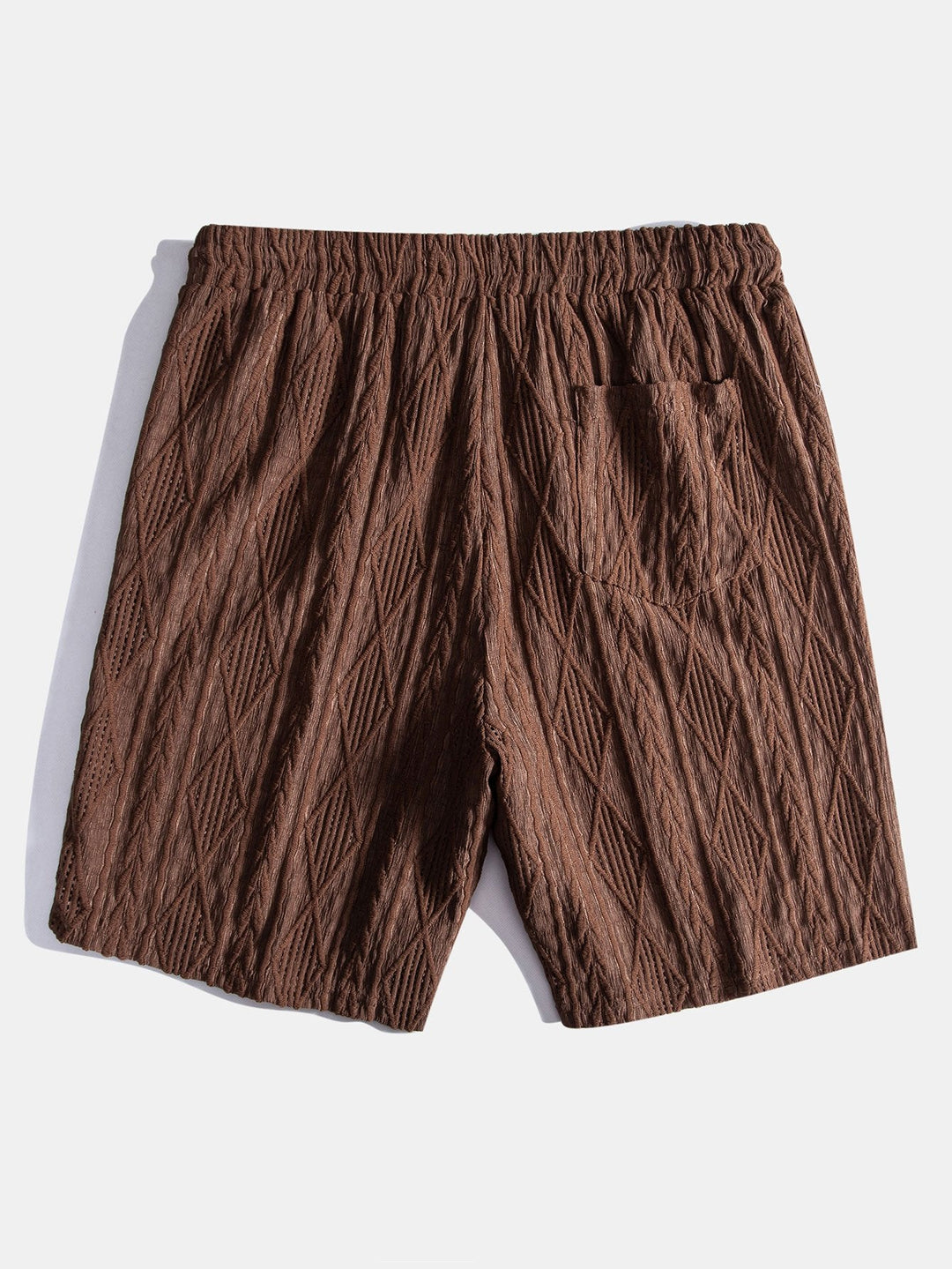 Geometrisches Jacquard-Kubanisches Hemd mit Ösen & strukturierte Shorts mit Futter