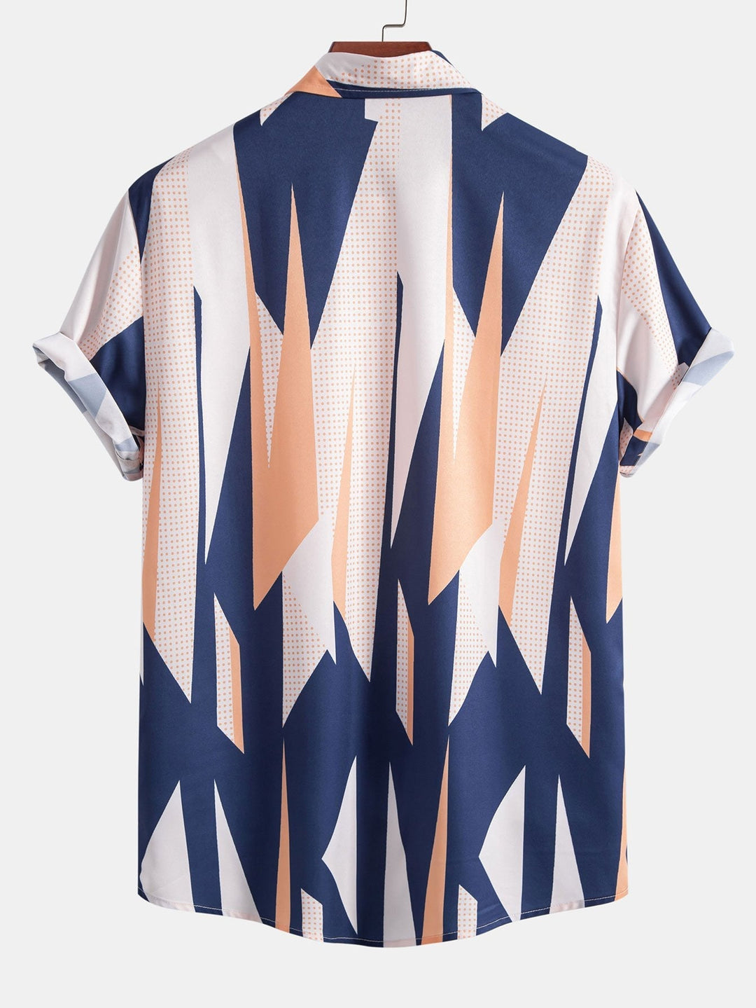 Geometrie Print Hemd mit Knöpfen & Badeshorts