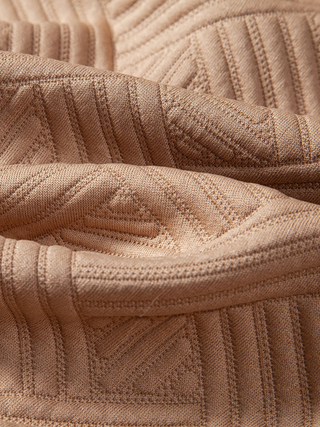 Textur Jacquard Hemd & Shorts mit Knopfleiste