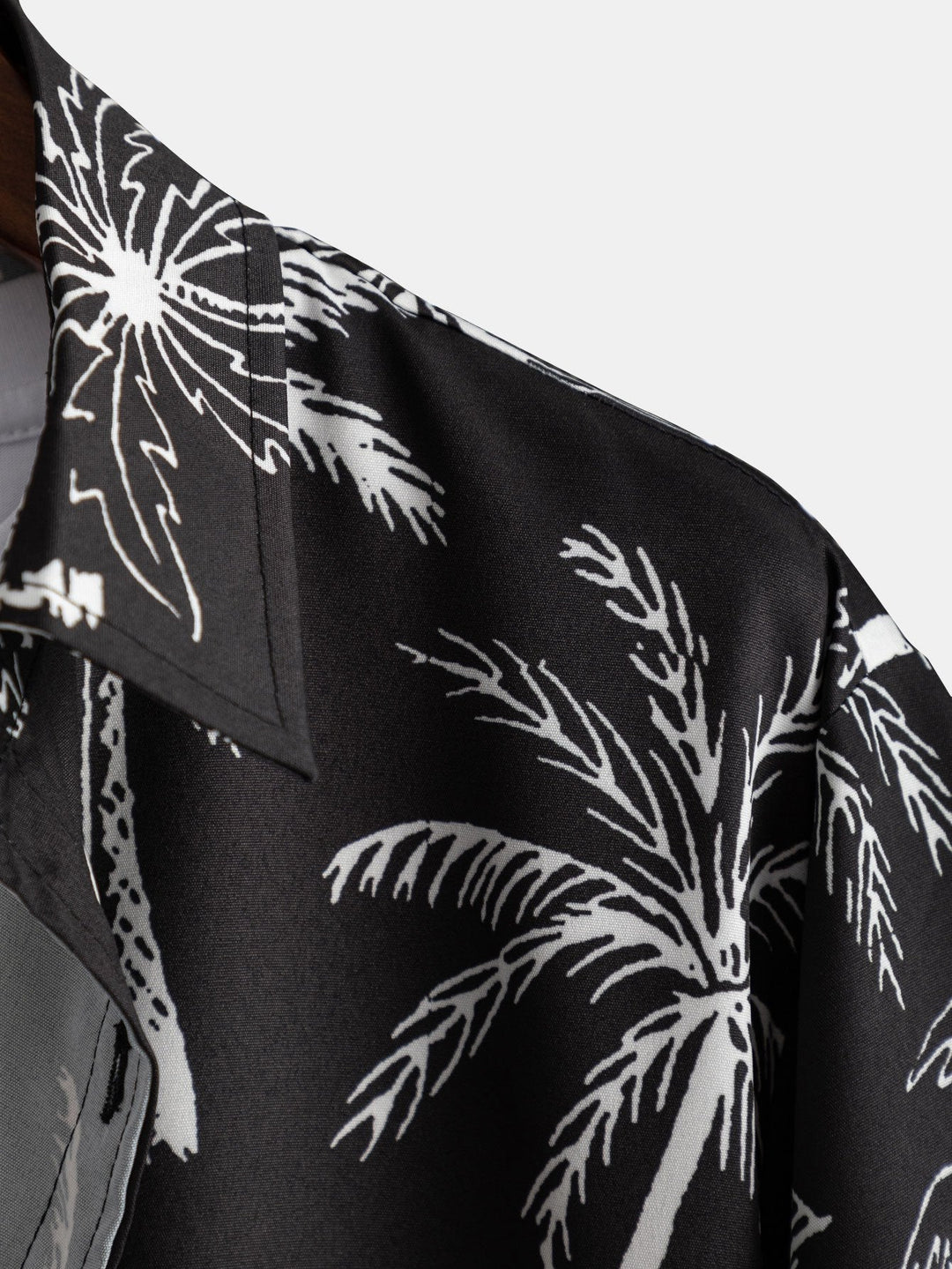 Palm Tree Print Hemd mit Knöpfen & Badeshorts