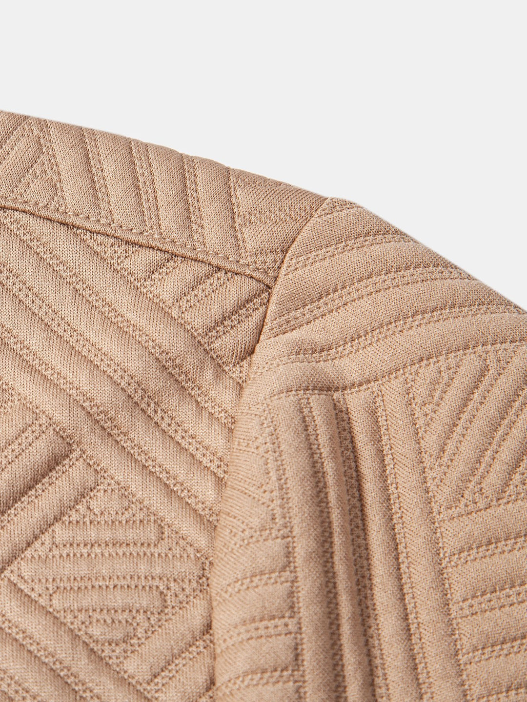 Textur Jacquard Hemd & Shorts mit Knopfleiste