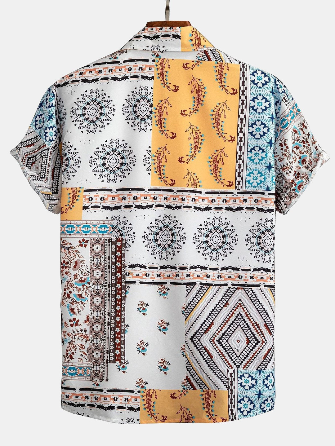 Schal Print Hemden mit Knöpfen & Shorts