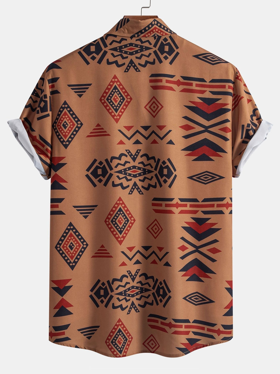 Aztekischer Geometrischer Druck Hemd & Swim Shorts