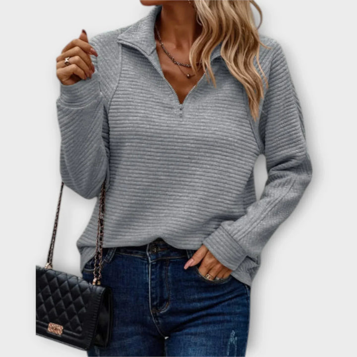 Sommerfeld | Eleganter Half-Zip Pullover für Damen (1 kaufen, 1 GRATIS dazu)