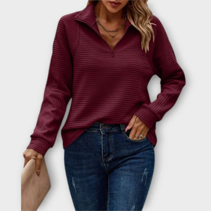Sommerfeld | Eleganter Half-Zip Pullover für Damen (1 kaufen, 1 GRATIS dazu)