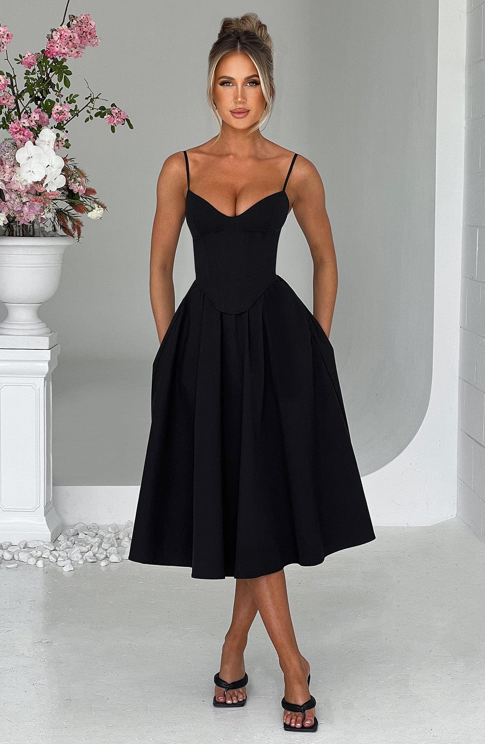 Sommerfeld | Elegantes Midi Kleid im Corset Stil