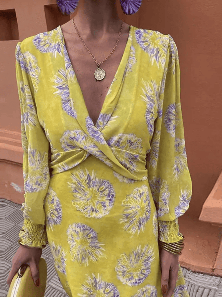 Sommerfeld | Florales Maxikleid mit Wickelausschnitt