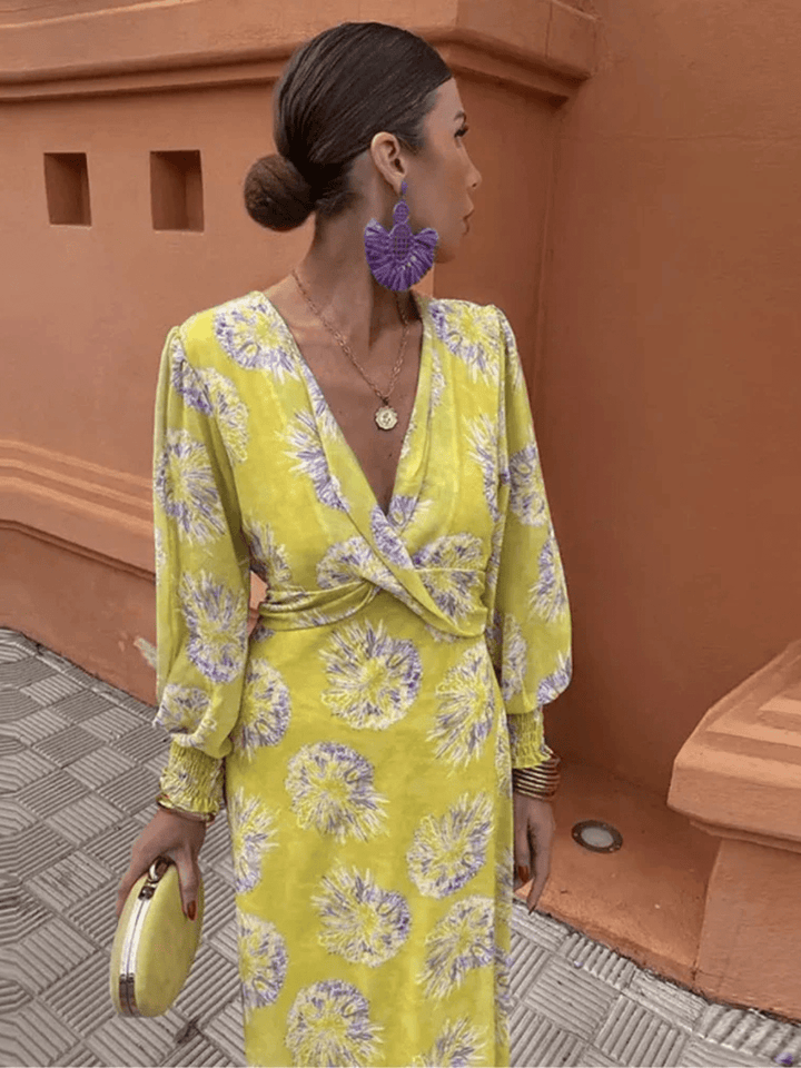 Sommerfeld | Florales Maxikleid mit Wickelausschnitt