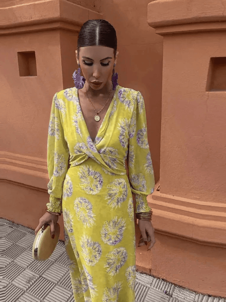 Sommerfeld | Florales Maxikleid mit Wickelausschnitt