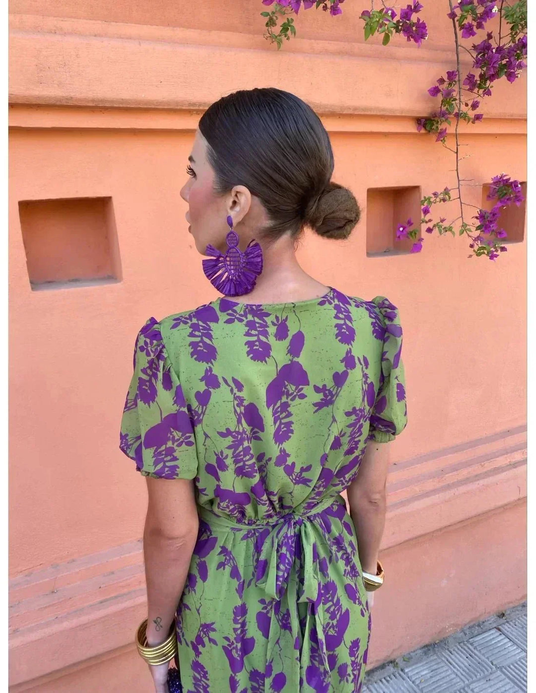 Sommerfeld | Midikleid mit Wickeldetail und floralem Muster