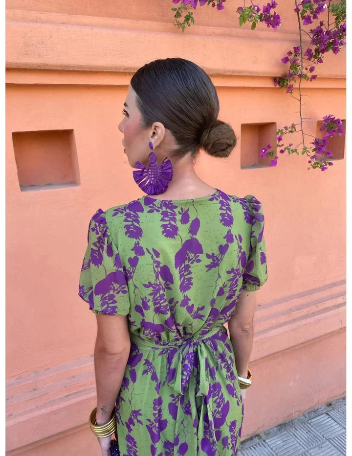 Sommerfeld | Midikleid mit Wickeldetail und floralem Muster