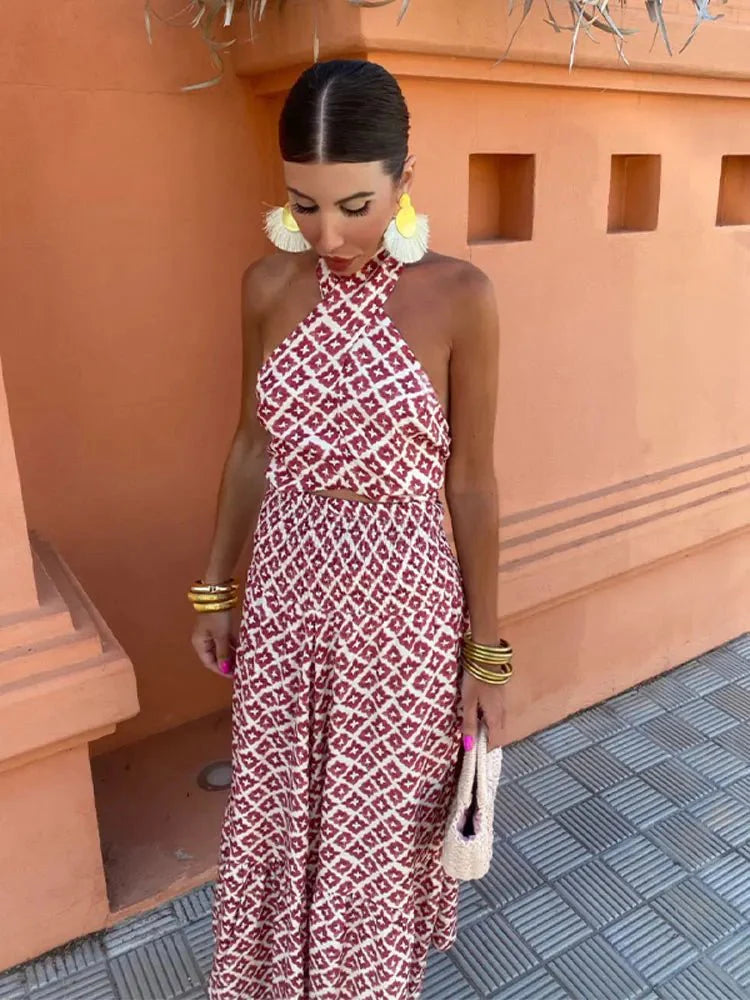 Sommerfeld | Maxikleid mit amerikanischem Ausschnitt