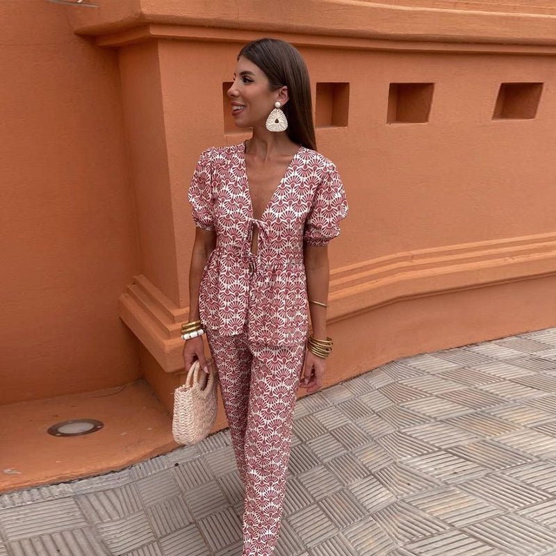 Sommerfeld | Elegantes Sommer-Set mit V-Ausschnitt