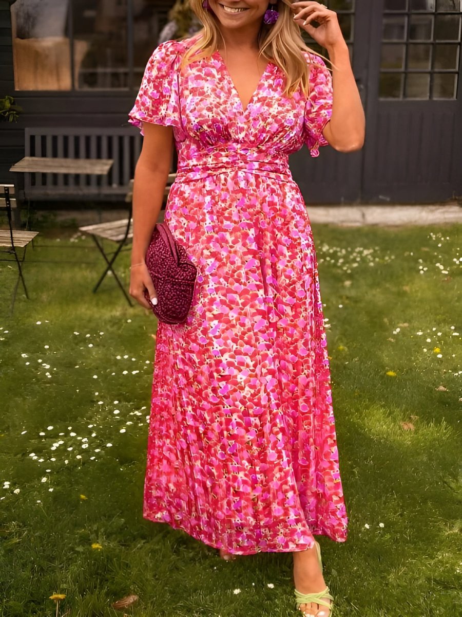 Erika™ - Stilvolles & Bequemes Blumenkleid