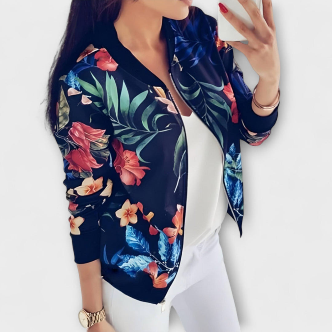Sommerfeld™ | Kaelin – Stylische Bomberjacke mit Blumenmuster