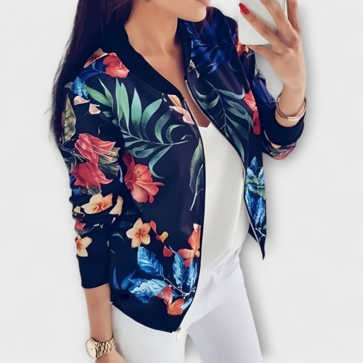 Sommerfeld™ | Kaelin – Stylische Bomberjacke mit Blumenmuster