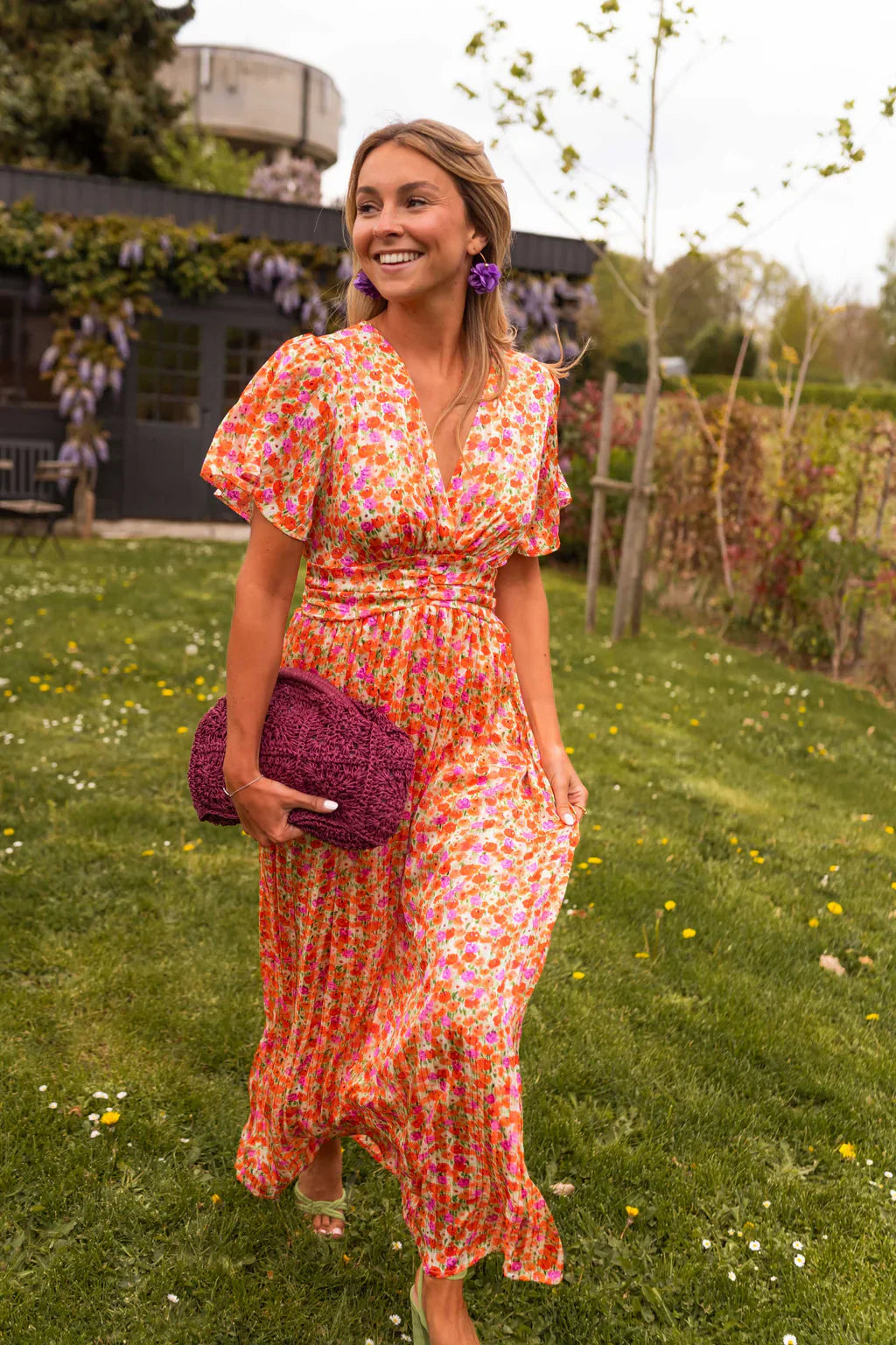 Erika™ - Stilvolles & Bequemes Blumenkleid