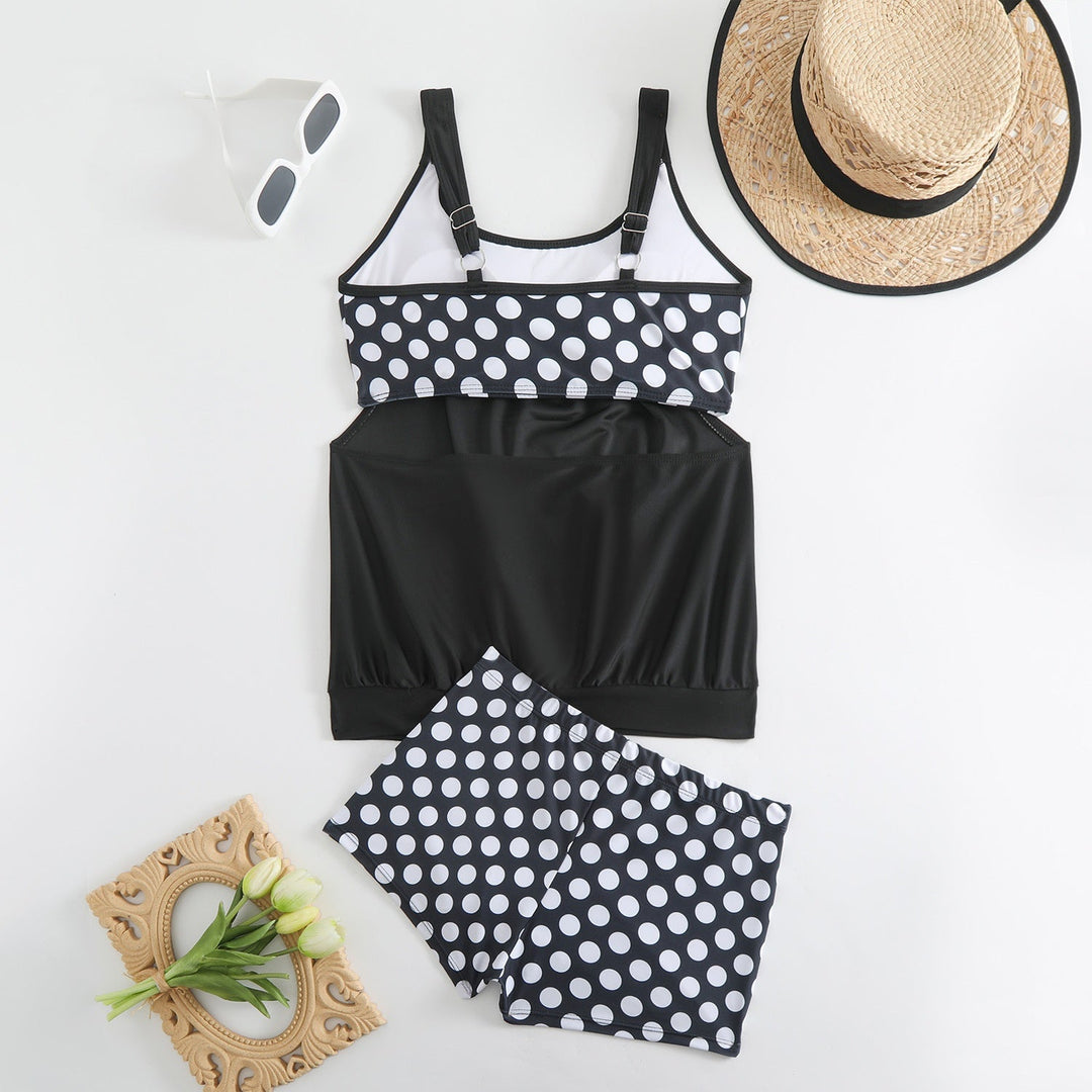 Sommerfeld | Gepunktetes Tankini-Set mit Shorts