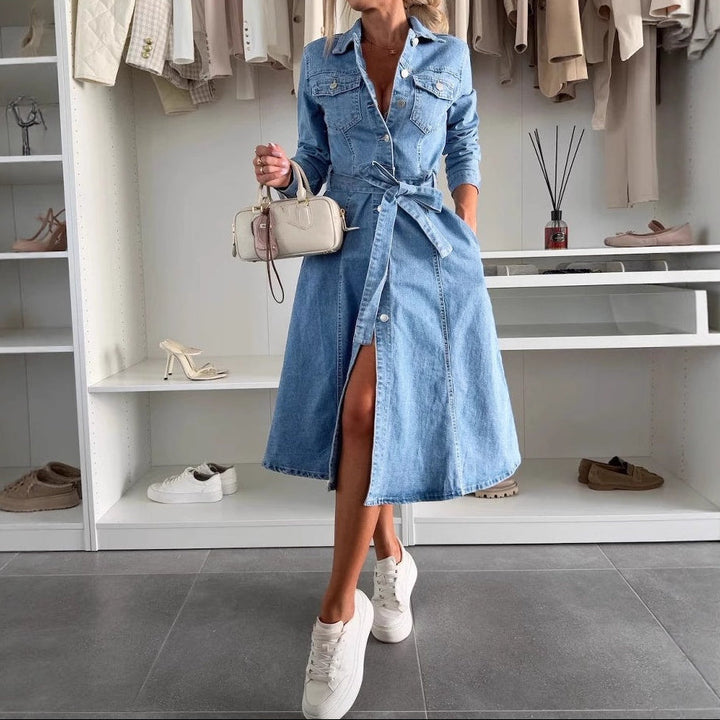 Jely™ – Maxikleid mit Langen Ärmeln