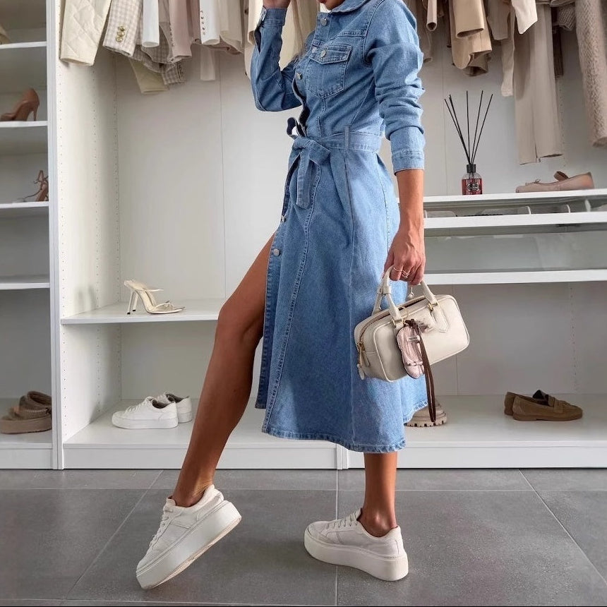 Jely™ – Maxikleid mit Langen Ärmeln