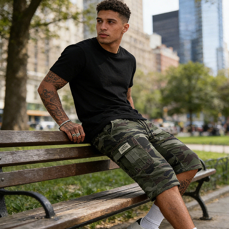 Sommerfeld | Camo-Cargoshorts für Herren (1 kaufen, 1 GRATIS dazu)
