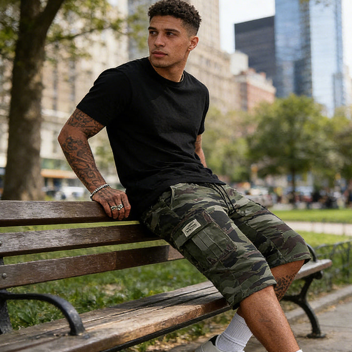 Sommerfeld | Camo-Cargoshorts für Herren (1 kaufen, 1 GRATIS dazu)