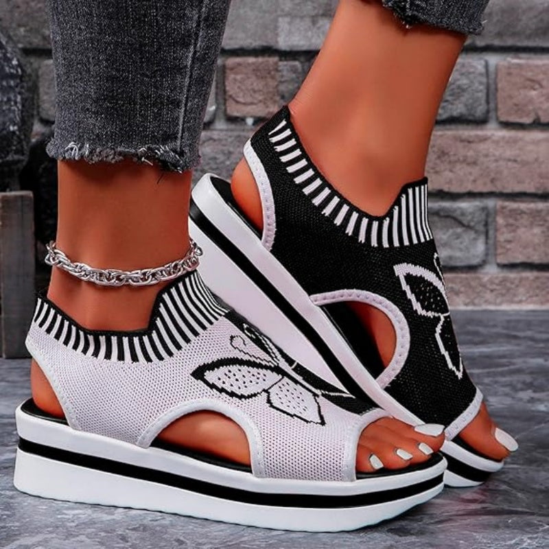Sommerfeld | Plateau-Sandalen mit offener Zehenpartie