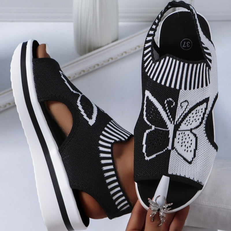 Sommerfeld | Plateau-Sandalen mit offener Zehenpartie