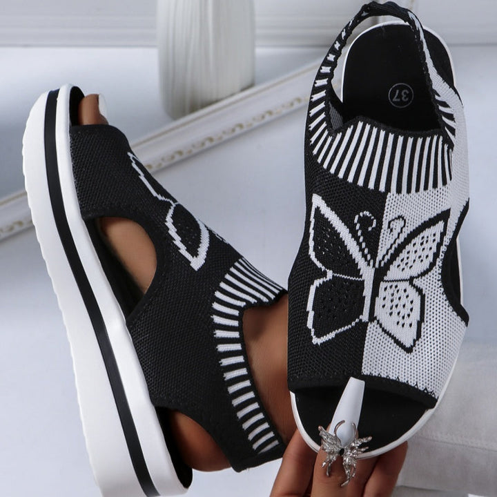 Sommerfeld | Plateau-Sandalen mit offener Zehenpartie