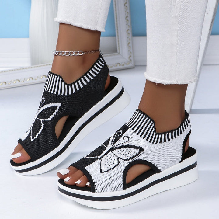 Sommerfeld | Plateau-Sandalen mit offener Zehenpartie