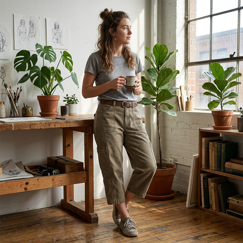 Sommerfeld | Cargo-Caprihose aus Denim (1 kaufen, 1 GRATIS dazu)