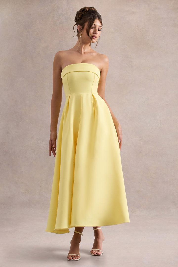 Sommerfeld | Stilvolles Midi-Kleid mit Schulterfreiem Ausschnitt