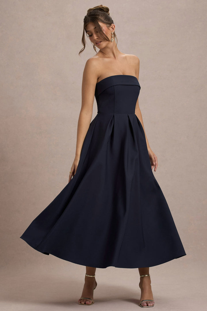 Sommerfeld | Stilvolles Midi-Kleid mit Schulterfreiem Ausschnitt