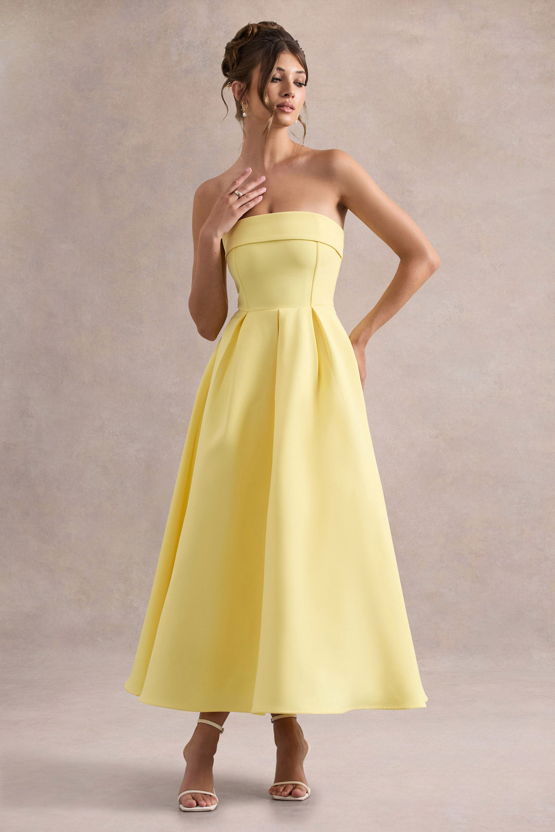 Sommerfeld | Stilvolles Midi-Kleid mit Schulterfreiem Ausschnitt
