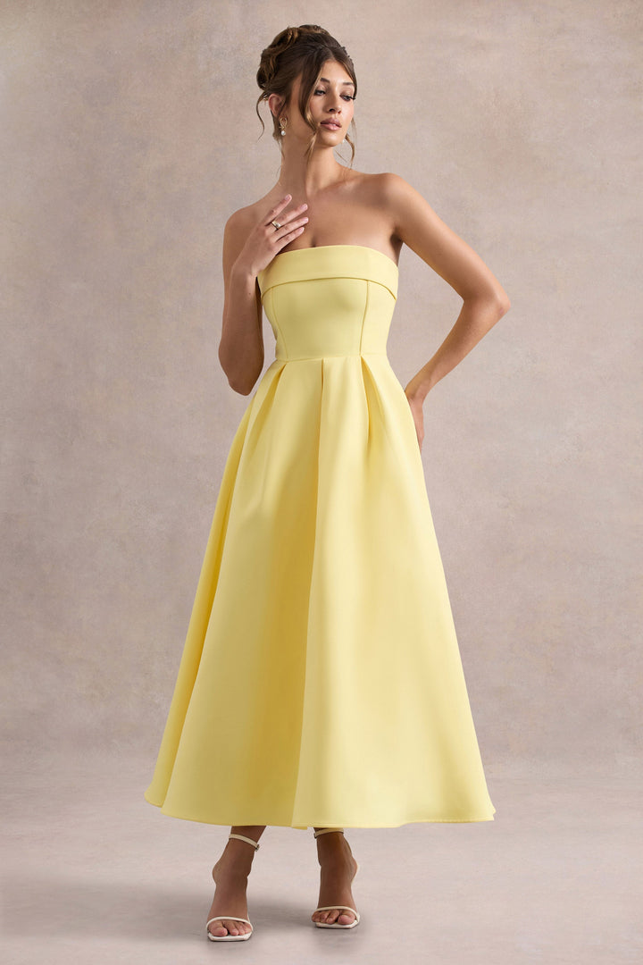 Sommerfeld | Stilvolles Midi-Kleid mit Schulterfreiem Ausschnitt