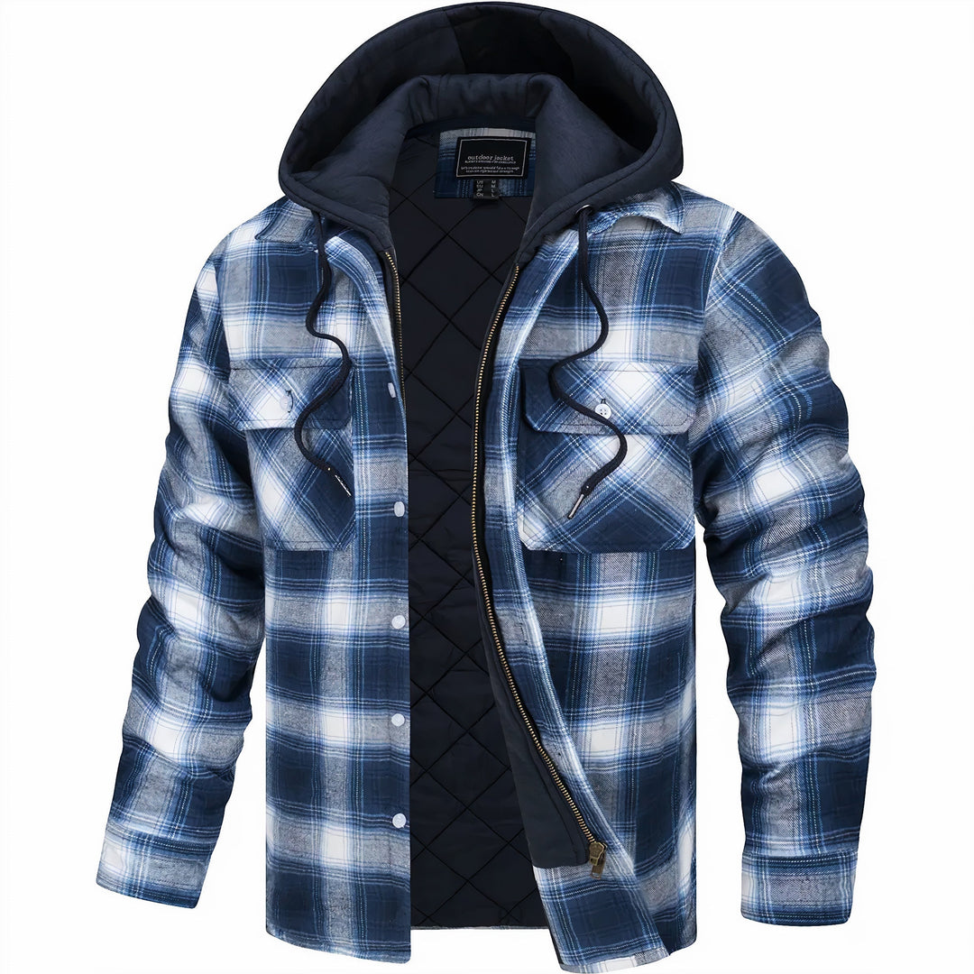 Sommerfeld | Karierte Herrenjacke mit Reißverschluss