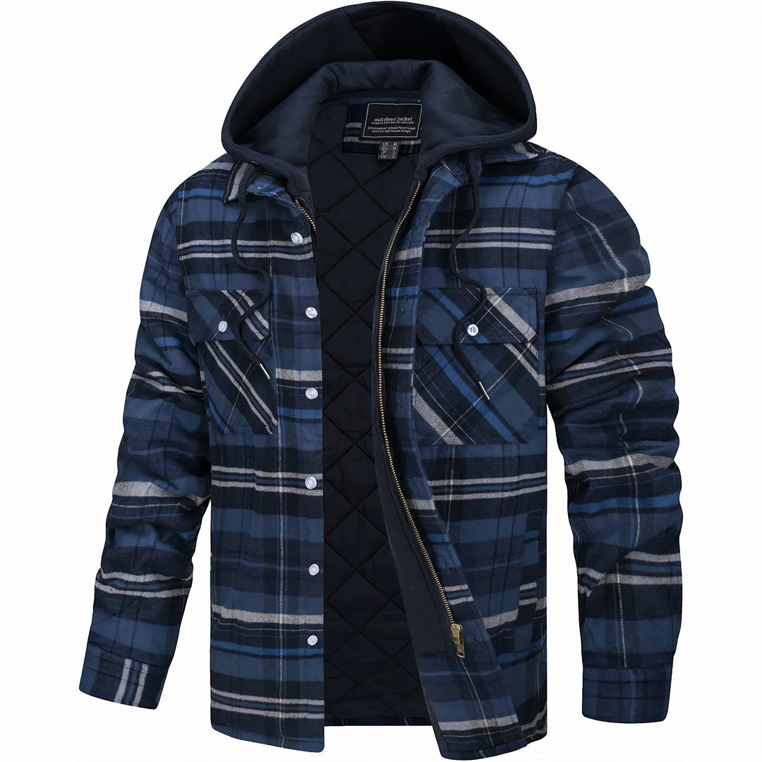 Sommerfeld | Karierte Herrenjacke mit Reißverschluss